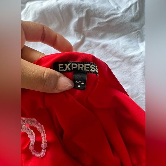 Express Red Fit And Flare Keyhole Sleeveless Women's Dress Size 8 - Picture 6 of 8